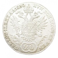 Csehország,I. Ferenc 20 krajcár 1830 C EF+ ezüst 6.68g583