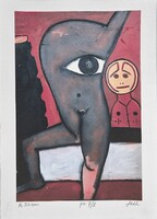 Fe Lugossy László  - A szem 42 x 30 cm computer print, merített papír