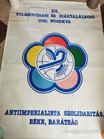 Régi plakát: Világifjúsági találkozó Moszkva - VIT