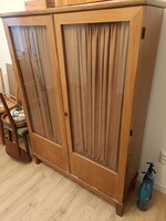 Antik üveges szekrény, vitrin, könyves szekrény