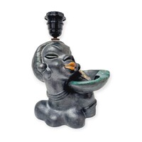 Art deco Komlós néger nő kerámia lámpa - 53049