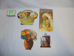 Négy darab retro úti varrókészlet, tűkészlet - együtt