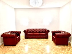Chesterfield sofa and armchair
