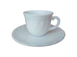 Francia 6 személyes Arcopal 1dl-es kerámia csésze készlet alátéttel