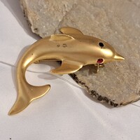 Aranyozott  bross 5 cm-es