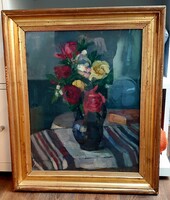 Csendélet festmény P.Bak János