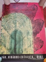 Régi plakát: Fák, világok = Egészség, óvd feliratú