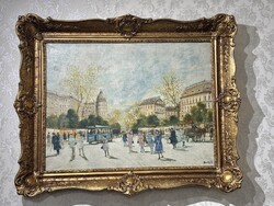 Berkes Antal Budapesti utcarészlet