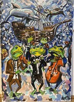 Béka qintett koncert a víz alatt