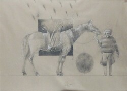 Nagy Gábor - 38 x 53 cm vegyes technika,,papír