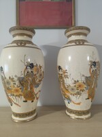Antik japán satsuma váza pár