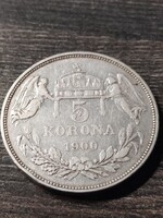 5 korona 1900 ezüst