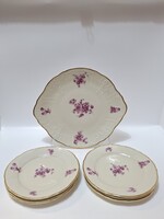 Bernadotte porcelán süteményes készlet, 7 db-os