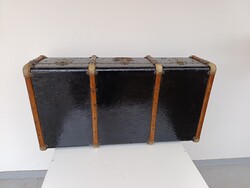 Antik koffer nagy ruhás bőrönd utazó láda jelmez film színház kellék szép állapotú 548 5993