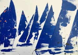 Áramlat c. Modern vitorlás festmény