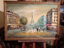 Festmény Párizsi utca részlet.