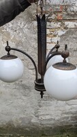 Art deco kovácsolt vas csillár