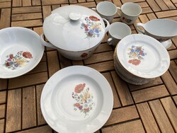 Kahla ètkèszlet (pipacsos)