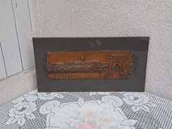 R.Kiss Lenke bronz relief faldísz Budapest