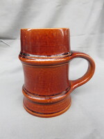 Jelzett Zsolnay Kerámia Söröskorsó Fürtös György 1973