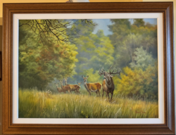 Eladó egy gyönyörű Csiszár József olajfestmény 70x50 cm méretben+dupla keret
