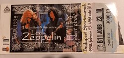 Led Zeppelin,  Budapest Sportcsarnok 1998.  -  koncertjegy