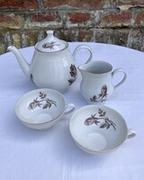 Stadtlengsfeld német rózsás - virágos porcelán - teás - kávés szett - készlet