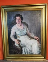 Platthy György női porté fesmény 1956