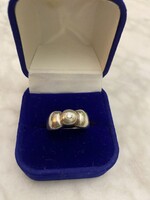 Buton foglalatú, antik ezüst gyűrű