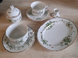 Hollóházi porcelán Pannónia Kati szett Erika (4 részes) +sütis