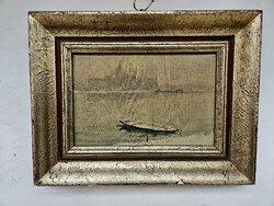 Guzsik Ödönnek tulajdonítva,Duna Parlament festmény