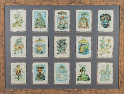 Ef Zámbó István - Kis grafikai mappa 15 db 21 x 15 cm computer print, merített papír