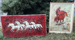 2 db. lovas / Ló  festmény  / Clemens Fr.