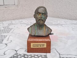 Fém Hippokratész büszt szobor