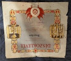 Díszoklevél Duclos Bányagépgyár