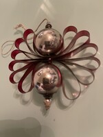 Gyönyörű régi gablonz karácsonyfa dísz nagy méret.