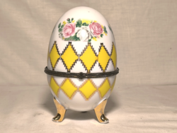 Nagyméretű Faberge jellegű ékszertartó tojás