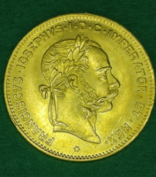 Ausztria I. Ferenc József 4 Forint 1892 extra tartású utánveret