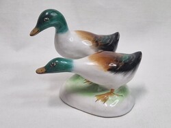 Bodrogkeresztúri szép kézi festésű kerámia liba figurák hibátlan állapotban 10 cm. magas