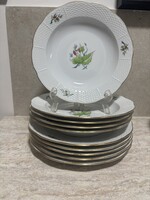 Herendi Hecsedli (csipkebogyó) mintás tányérkészlet