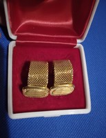 Mens cufflinks in box Gold color. Great gift idea for the holidays