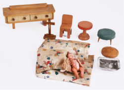 Retro szovjet gyermekjáték babakonyha szett