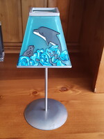Mécses tartó, delfines hangulat lámpás