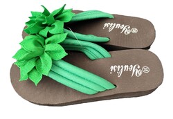 Új női zöld strandpapucs