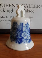 Német karácsonyi porcelán csengő, 1976