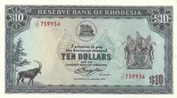10 dollár dollars 1979.01.02. Vj. Zimbabwe madár Rodézia Rhodézia Rhodesia Ritka. 2. Gyönyörű