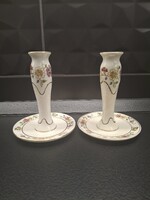 Zsolnay pillangómintás gyertyatartó pár