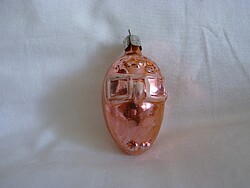 RÉGI ÜVEG KARÁCSONYFADÍSZ - "SZEMÜVEGES BAGOLY"