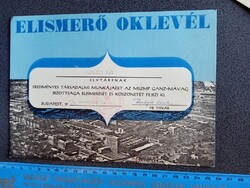ZA639.9   Emléklap  GANZ MÁVAG MSZMP  Bizottsága  1973 -  Radóczi Pál - Budapest