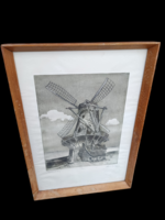 Kiss János (1905-84) : Holland tàj -  Grafika - Nagyobb méret